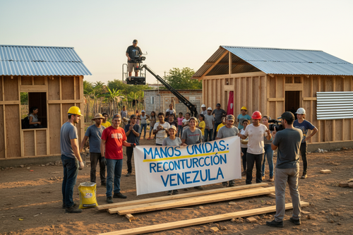 Volunteers building homes Venezuela